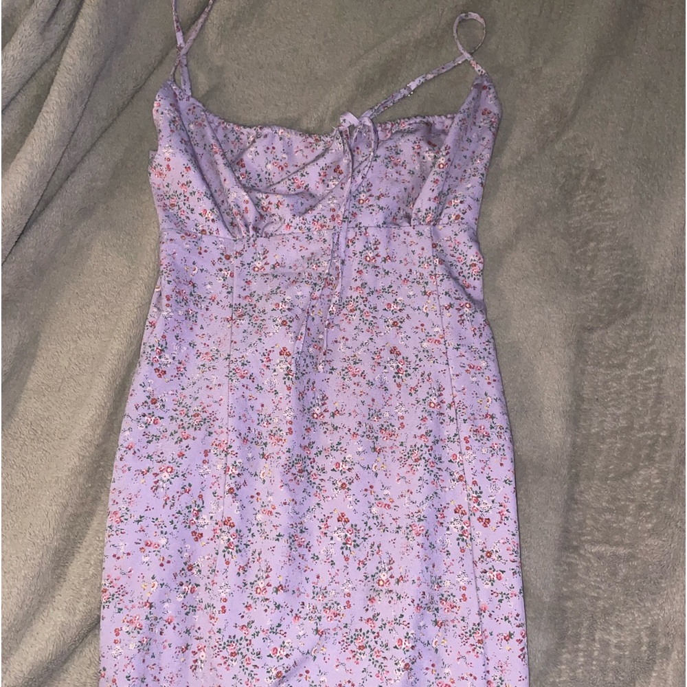 Purple floral dress